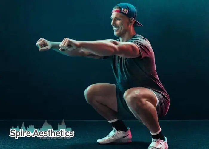 Image of man build leg muscle Oakham through exercise